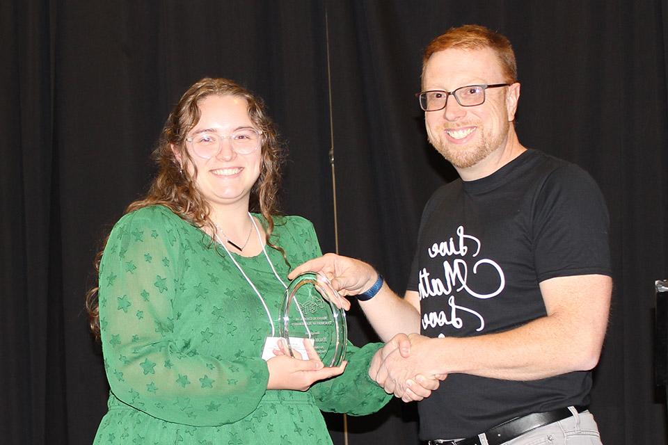 Education majors receive teaching award from state math council